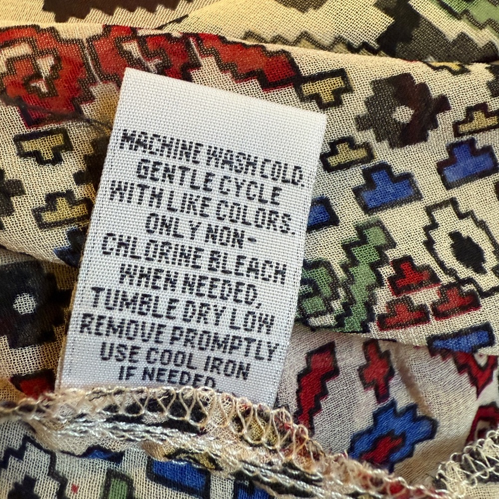 Hippie Laundry Size Medium Multi Patterned Multi … - image 4